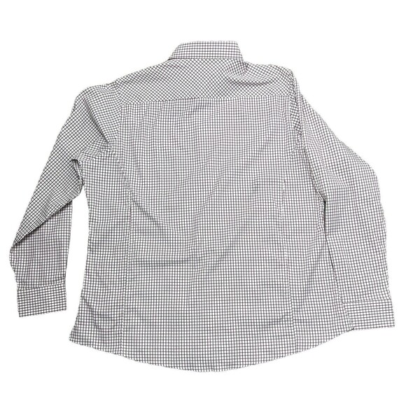 Devon & Jones Top XL Long Sleeve Button Up Shirt Stretch Plaid Blouse Career - Picture 3 of 3